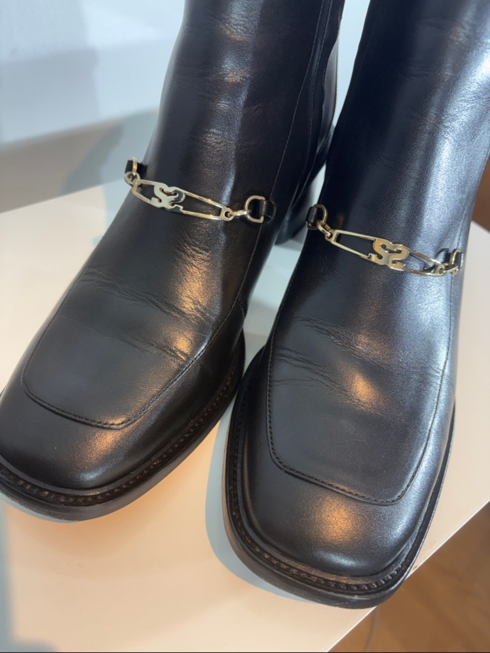 Sandro Women's Amber Square Toe Block Heel Ankle boots size 41 - Picture 5 of 16